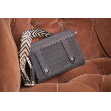Phone Pocket Pénélope couro perfurado preto Phone Pocket Pénélope couro perfurado preto