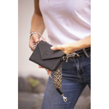 Phone Pocket Pénélope couro perfurado preto Phone Pocket Pénélope couro perfurado preto