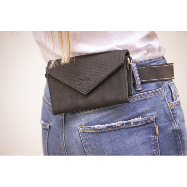 Phone Pocket Pénélope couro perfurado preto Phone Pocket Pénélope couro perfurado preto
