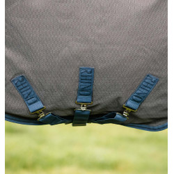 Cobertura Horseware Rhino Hexstop Plus Vari-Layer Turnout 250g Cinza / índigo Cinzento
