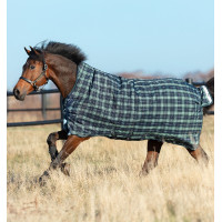 Cobertura Horseware Rhino Wug Vari-Layer 450g Verde aos quadrados / azul-marinho Cobertura Horseware Rhino Wug Vari-Layer 450g Verde aos quadrados / azul-marinho