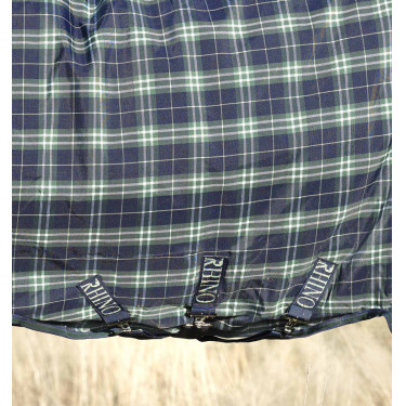 Cobertura Horseware Rhino Wug Vari-Layer 450g Verde aos quadrados / azul-marinho Cobertura Horseware Rhino Wug Vari-Layer 450g Verde aos quadrados / azul-marinho