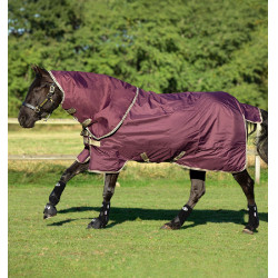 Capa Horseware Amigo Hero Ripstop Plus com cobertura de pescoço 0g Figo / marinho