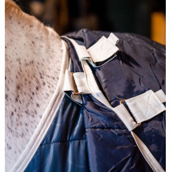 Forro Horseware 400g Eco Sarcelle eco print / cinza Azul Forro Horseware 400g Eco Sarcelle eco print / cinza Azul