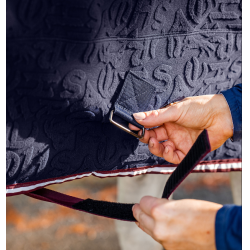 Manta polar Horseware em relevo Jersey Estampado HW azul-marinho Manta polar Horseware em relevo Jersey Estampado HW azul-marinho