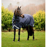 Capa Horseware Rambo Duo Force 100g com liners de 100g e 300g Marinho / marinho / branco