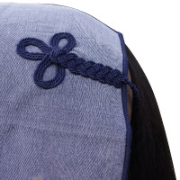 Cobre-rins de lã polar com brandemburgo Canter Azul-marinho Cobre-rins de lã polar com brandemburgo Canter Azul-marinho