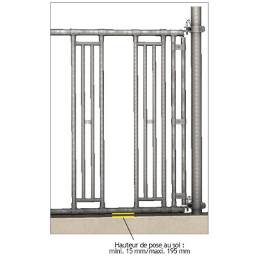 Kit de passagem de cabeça com gola ajustável para painel de autoatendimento La Gée