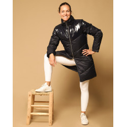 Casaco acolchoado longo GEM Tower Azul-marinho