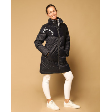 Casaco acolchoado longo GEM Tower Azul-marinho