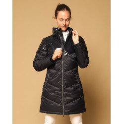 Casaco acolchoado longo GEM Tower Azul-marinho