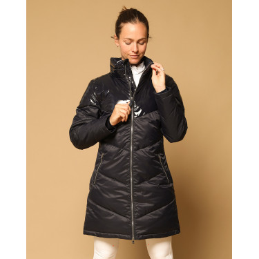 Casaco acolchoado longo GEM Tower Azul-marinho