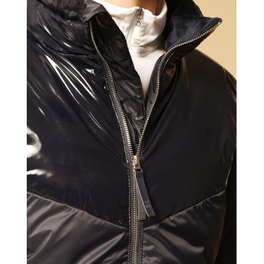 Casaco acolchoado longo GEM Tower Azul-marinho