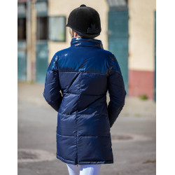 Casaco acolchoado longo GEM Tower Azul-marinho