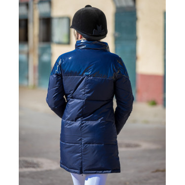 Casaco acolchoado longo GEM Tower Azul-marinho