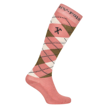 Meias Argyle HV Polo Flor de rosa / óleo escuro