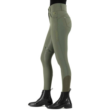 Calça de equitação HV Polo Elena FullGrip Verde petróleo escuro