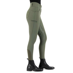 Calça de equitação HV Polo Elena FullGrip Verde petróleo escuro