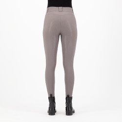 Calça de equitação HV Polo Favourite Midwaist FullGrip Areia escura Cinzento