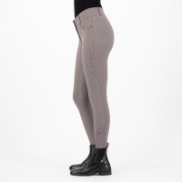 Calça de equitação HV Polo Favourite Midwaist FullGrip Areia escura Cinzento