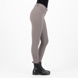 Calça de equitação HV Polo Favourite Midwaist FullGrip Areia escura Cinzento