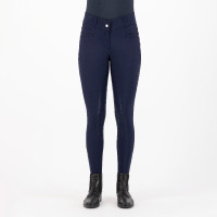 Calça de equitação HV Polo Favourite Midwaist FullGrip Areia escura Cinzento Calça de equitação HV Polo Favourite Midwaist FullGrip Areia escura Cinzento