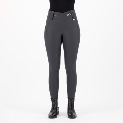 Legging de equitação HV Polo Favourite Cintura Alta FullGrip Cinza Zinco