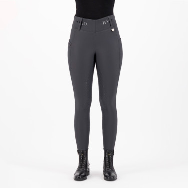 Legging de equitação HV Polo Favourite Cintura Alta FullGrip Cinza Zinco