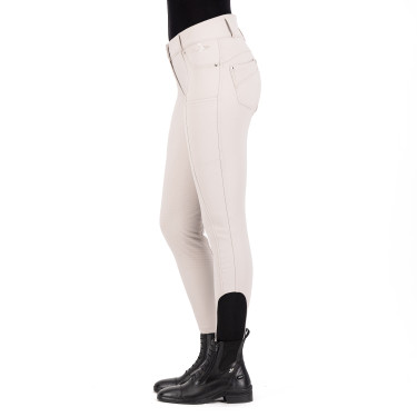 Calça de equitação HV Polo Ellen Cintura Alta FullGrip Cinza Zinco Bege Calça de equitação HV Polo Ellen Cintura Alta FullGrip Cinza Zinco Bege