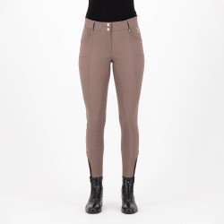 Calça de equitação HV Polo Ellen Cintura Alta FullGrip Noz Bege