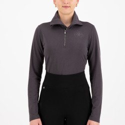 Top tech HV Polo Darlene Cinza Zinco Bege Top tech HV Polo Darlene Cinza Zinco Bege