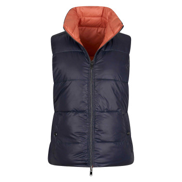 Colete acolchoado sem mangas HV Polo Claire reversível Gengibre Colete acolchoado sem mangas HV Polo Claire reversível Gengibre