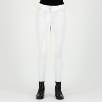 Calça de equitação Euro-Star Arielle Competition Grip Connect Full Branco