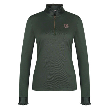 Top Imperial Riding Anna de manga comprida Floresta profunda