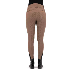 Calça de equitação Imperial Riding El Capone cintura alta winterwarm FullGrip Macchiato Castanho