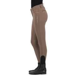 Calça de equitação Imperial Riding El Capone cintura alta winterwarm FullGrip Macchiato Castanho