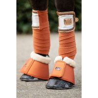 Bandagens de polo Edinburgh HKM Brandy Castanho