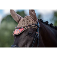 Touca anti-moscas Savona Style HKM Cinzento-acastanhado Castanho Touca anti-moscas Savona Style HKM Cinzento-acastanhado Castanho