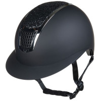 Capacete Glamour Shield HKM Preto / prateado