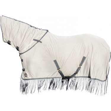 Capa anti-moscas Fringes Style com cobertura de pescoço removível HKM Capa anti-moscas Fringes Style com cobertura de pescoço removível HKM