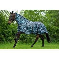 Capa anti-moscas Zebra Aqua HKM Capa anti-moscas Zebra Aqua HKM
