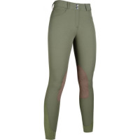 Calças Hunter com reforços em tecido HKM Verde fumê