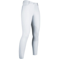 Calças Sunshine Competition com joelheiras de silicone HKM Branco Calças Sunshine Competition com joelheiras de silicone HKM Branco