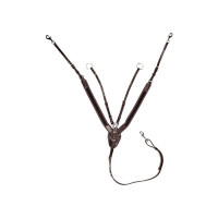 Peitoral com elástico largo HKM Castanho