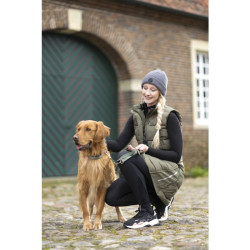 Colete acolchoado longo sem mangas Misty HKM Caqui Kaki Colete acolchoado longo sem mangas Misty HKM Caqui Kaki