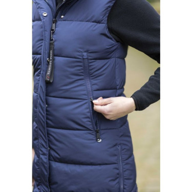 Colete acolchoado longo sem mangas Misty HKM Azul escuro