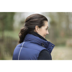 Colete acolchoado longo sem mangas Misty HKM Azul escuro