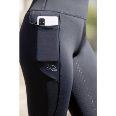 Legging Alice com fundo integral em silicone HKM Preto Legging Alice com fundo integral em silicone HKM Preto