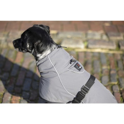 Casaco para cão Buddy com forro polar HKM Cinza escuro Cinzento