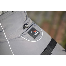 Casaco para cão Buddy com forro polar HKM Cinza escuro Cinzento